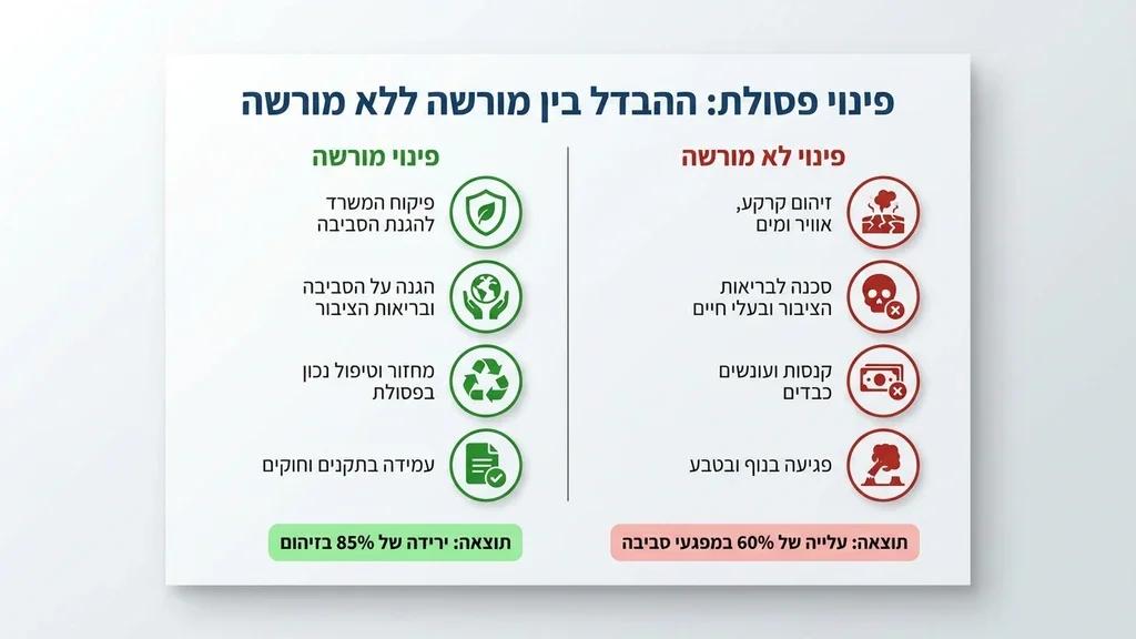 משאית מנוף לפינוי פסולת לאתר מורשה